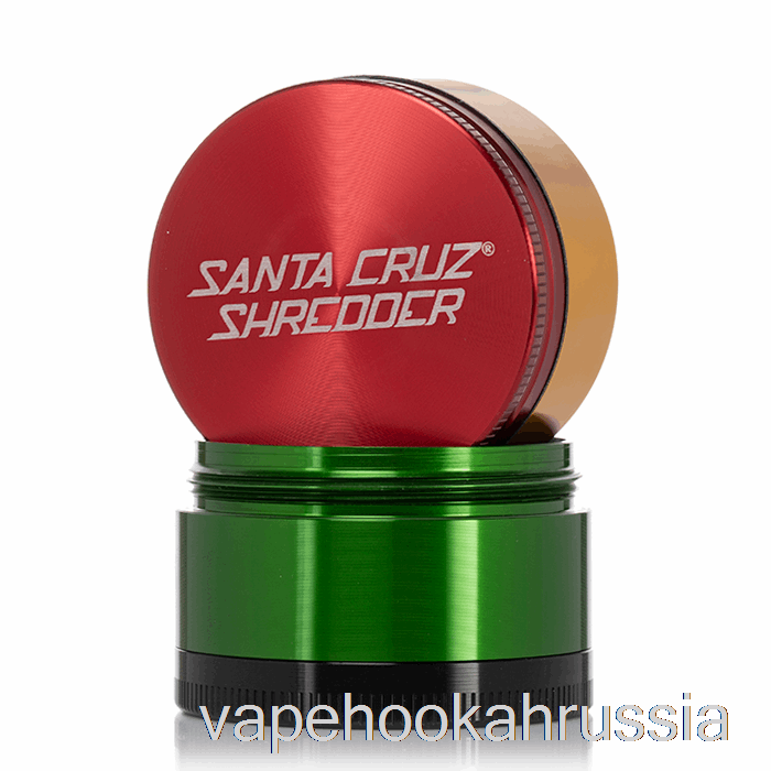 Измельчитель для вейп-сока Santa Cruz 2,2 дюйма, средняя мясорубка из 4 частей Rasta (53 мм)